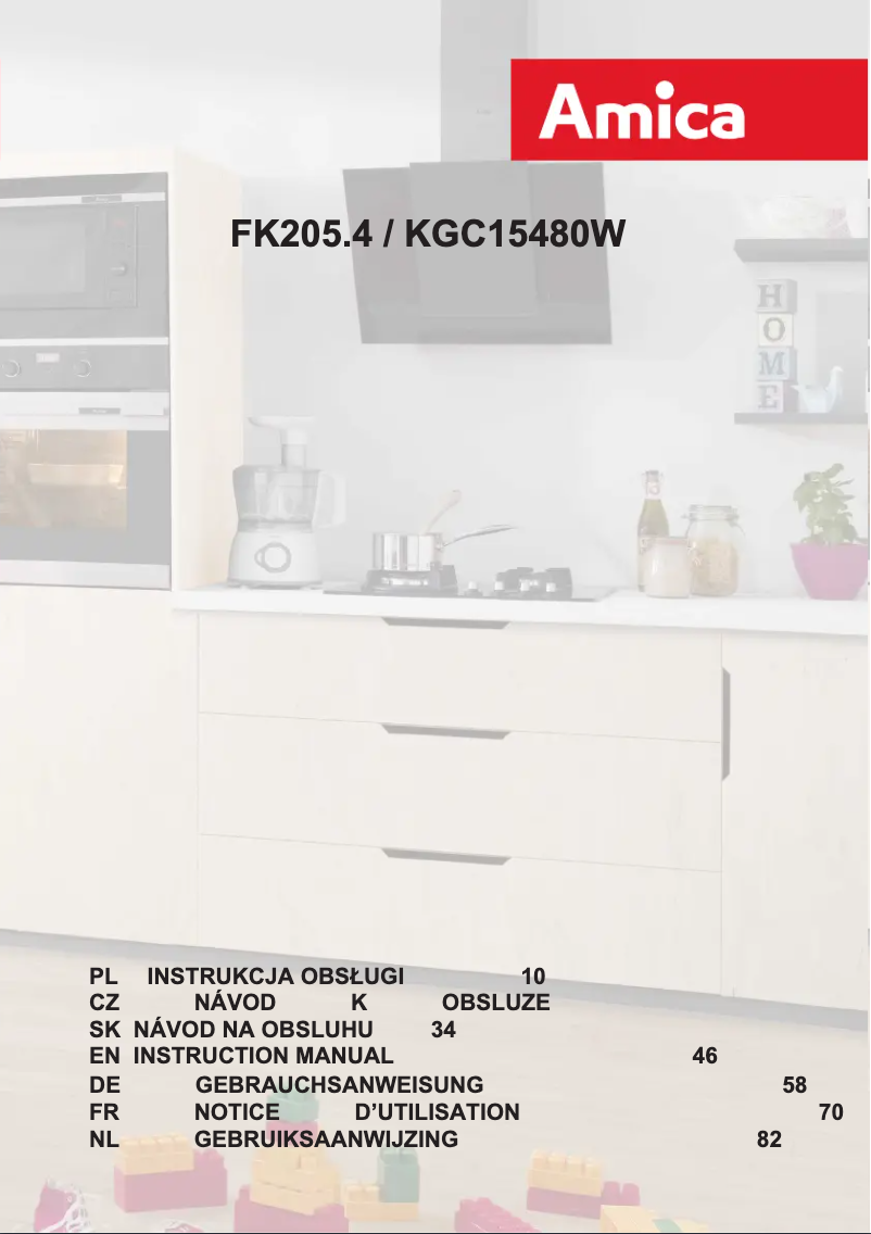 Page 1 de la notice Manuel utilisateur Amica FK205.4