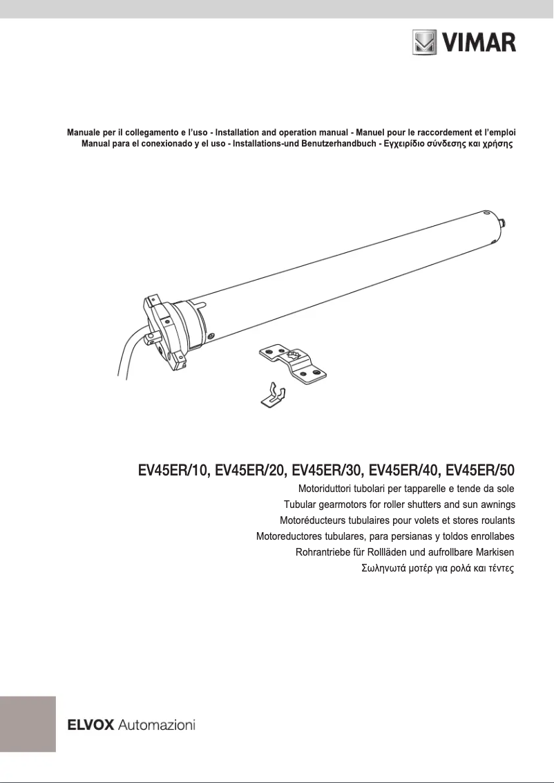Page 1 de la notice Manuel utilisateur Vimar ELVOX EV45ER/30