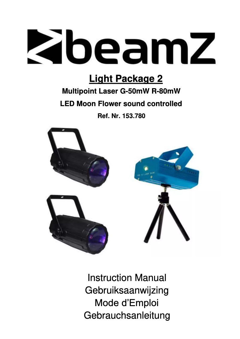 Page n°1 - Manuel utilisateur BeamZ Light Package 2