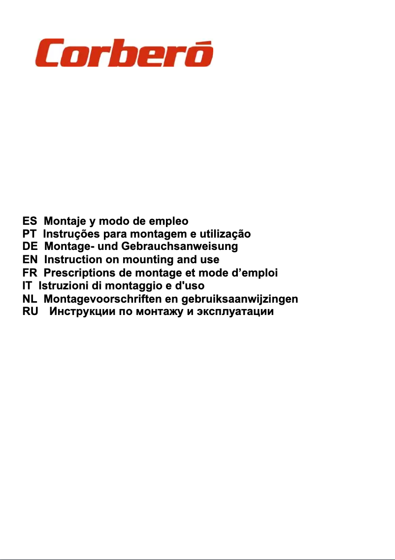 Page n°1 - Manuel utilisateur Corbero CCC 60 W