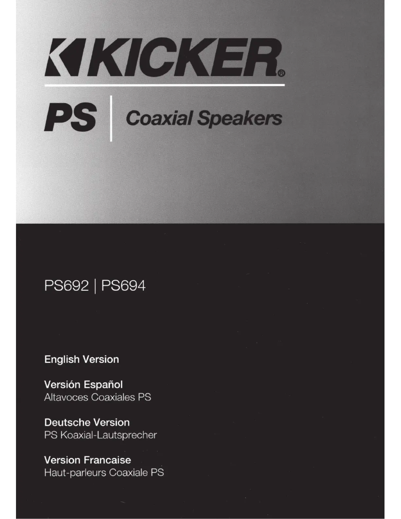 Page 1 de la notice Manuel utilisateur Kicker PS694