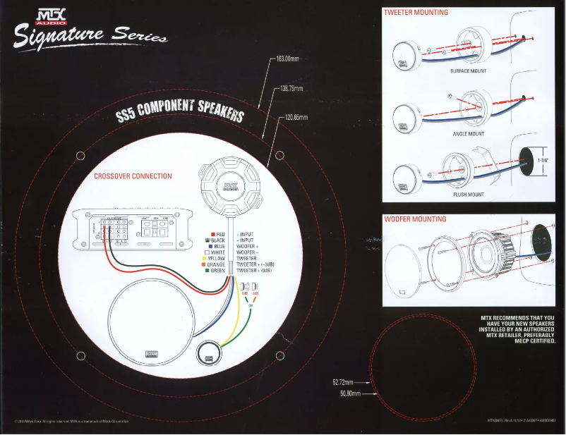 Page 1 de la notice Manuel utilisateur MTX Audio Signature Series SS5
