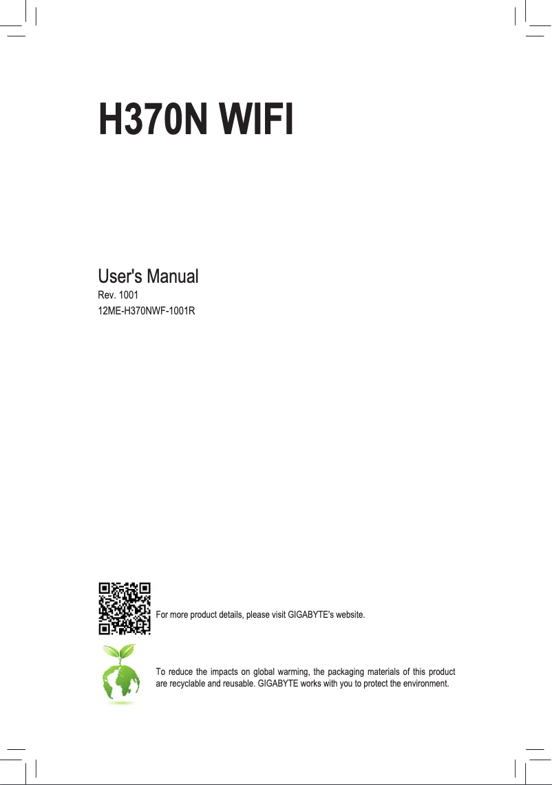 Imagen de la primera página del manual del dispositivo H370N WIFI