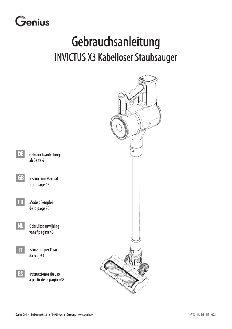 Page 1 de la notice Manuel utilisateur Genius Invictus X3