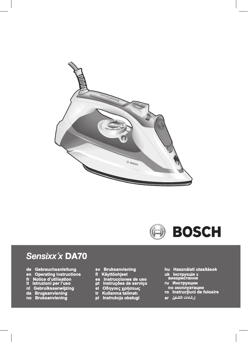 Page 1 de la notice Manuel utilisateur Bosch Sensixx TDA703021I