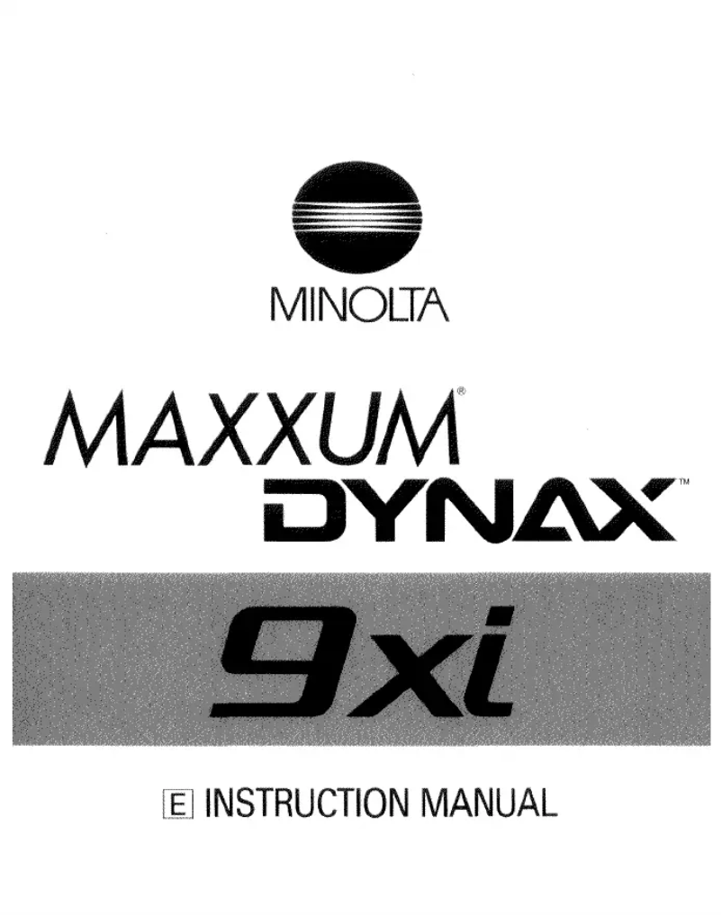 Image de la première page du manuel de l'appareil Dynax 9Xi