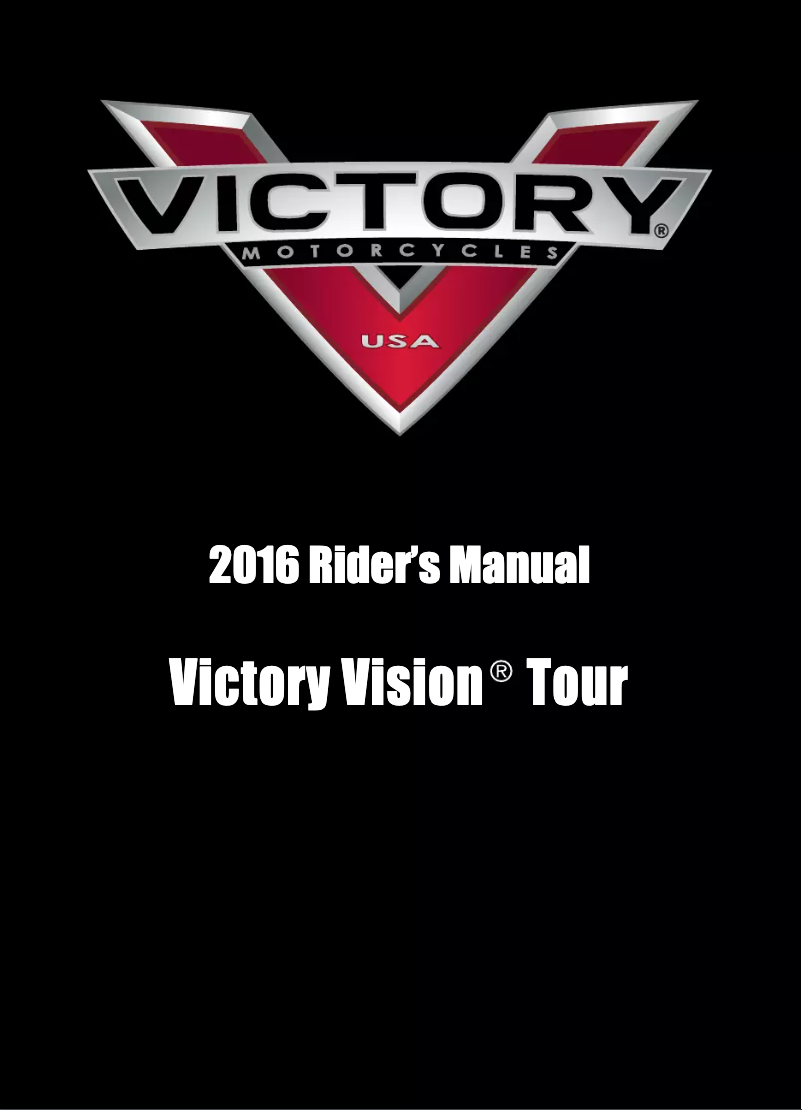 Page n°1 - Manuel utilisateur Victory Vision Tour (2016)