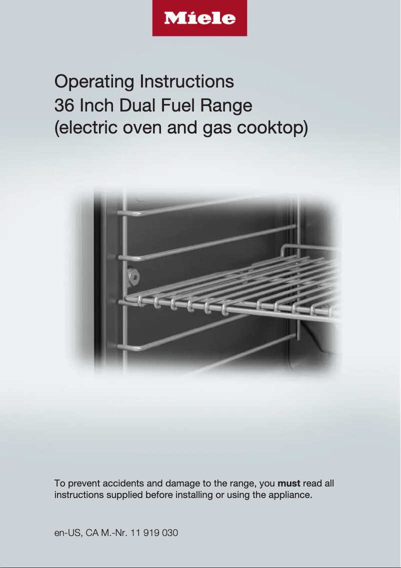 Page n°1 - Guide d'installation Miele HR 1935-3 G DF GR