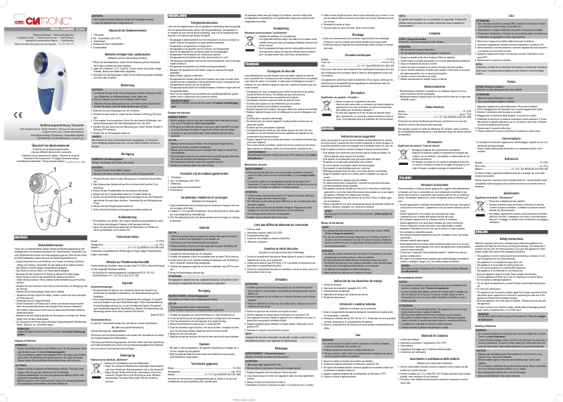 Page 1 de la notice Manuel utilisateur Clatronic TC 3759