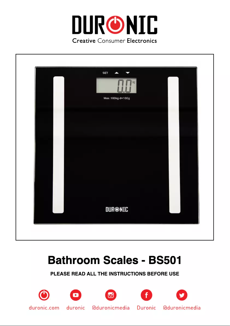 Image de la première page du manuel de l'appareil BS501