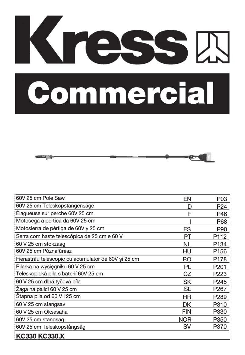 Page n°1 - Manuel utilisateur Kress KC330.9