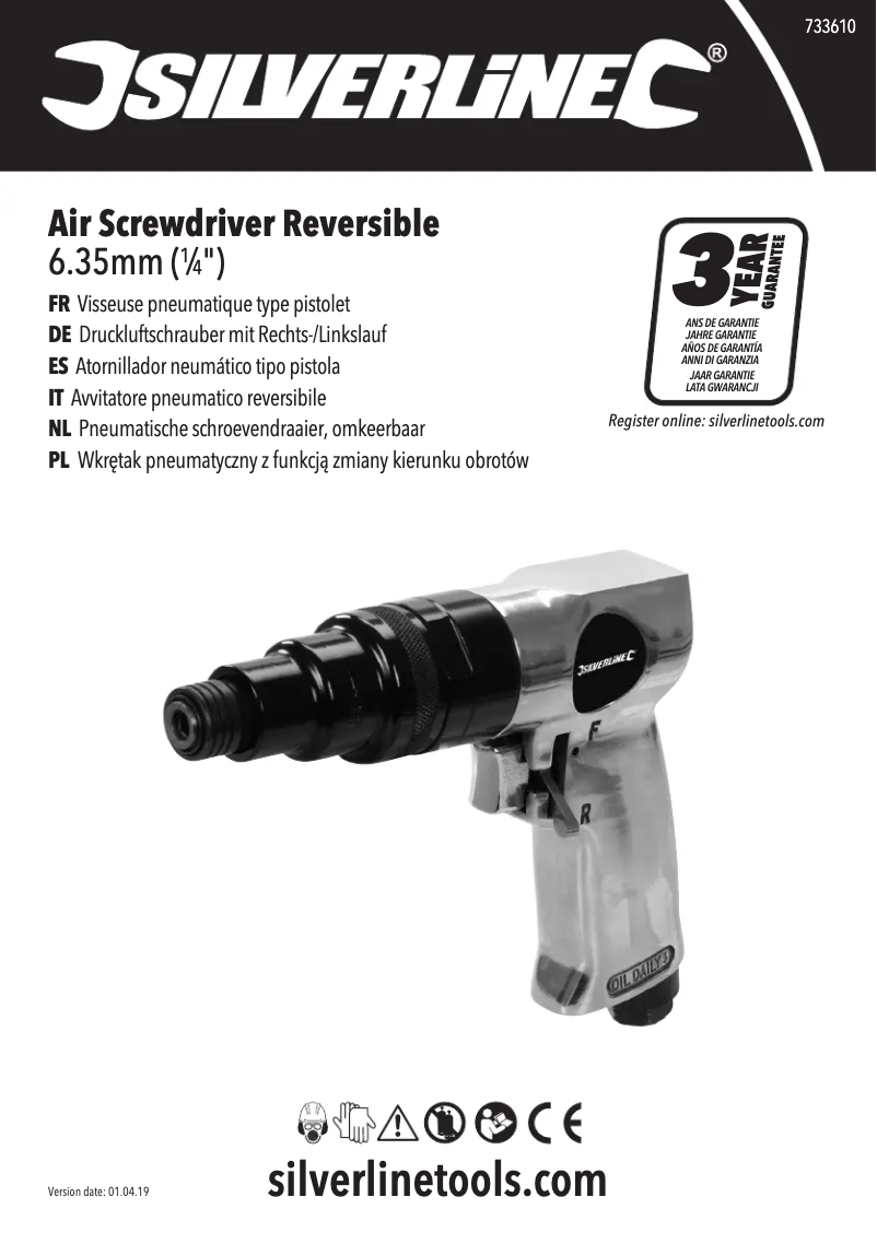 Page n°1 - Manuel utilisateur Silverline 733610