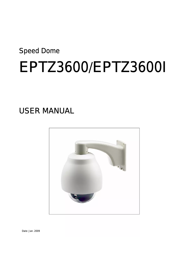 Page n°1 - Manuel utilisateur EverFocus EPTZ3600