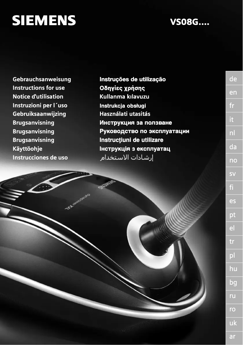 Page 1 de la notice Manuel utilisateur Siemens VS08G2610