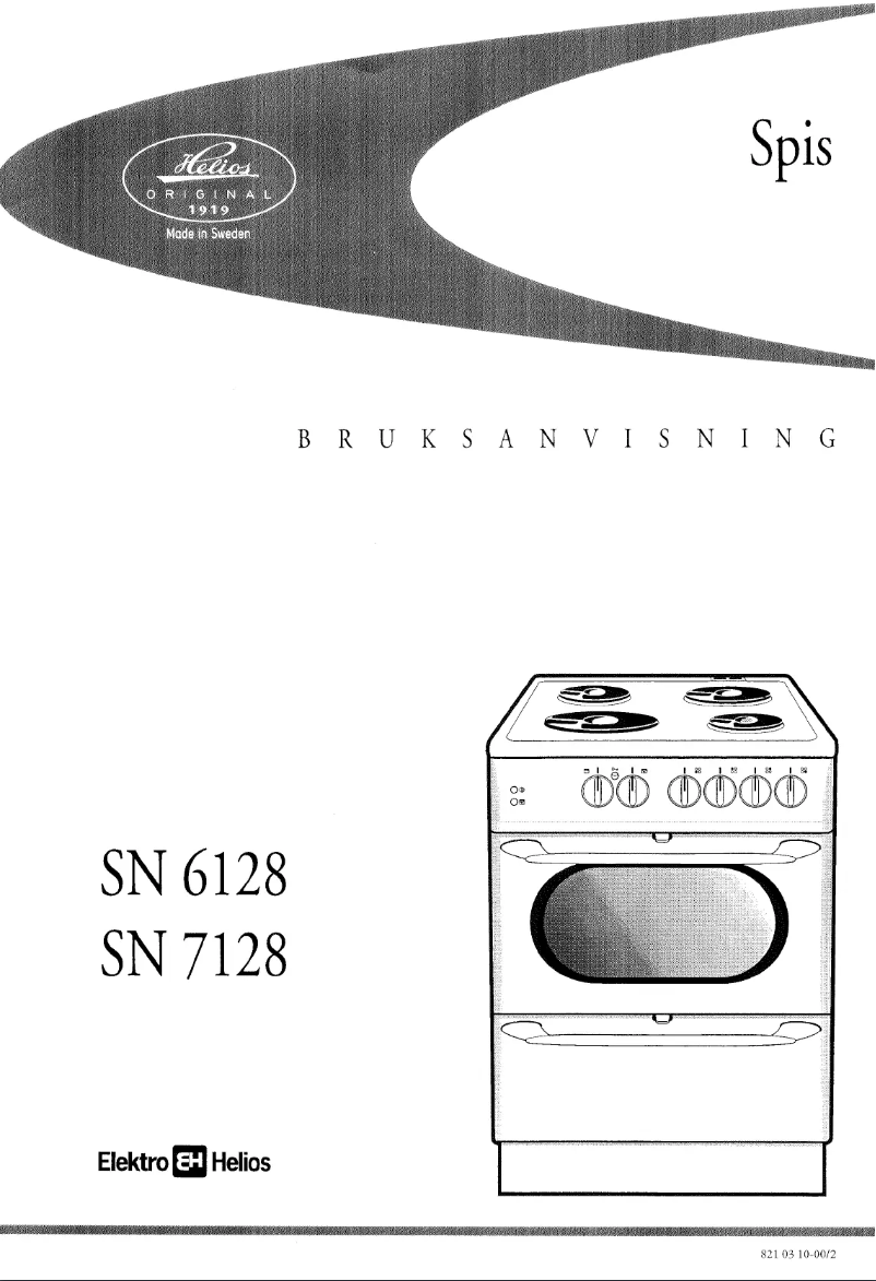 Page 1 de la notice Manuel utilisateur Elektro Helios SN7128