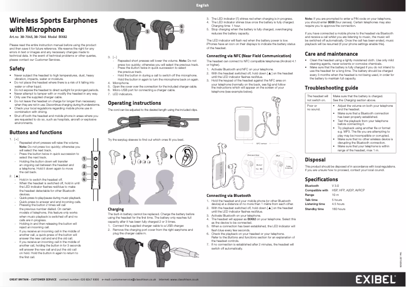 Image de la première page du manuel de l'appareil BIX82