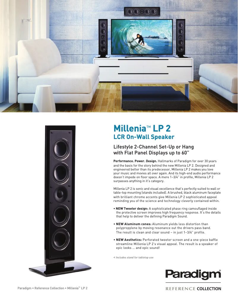 Image de la première page du manuel de l'appareil Millenia LP 2