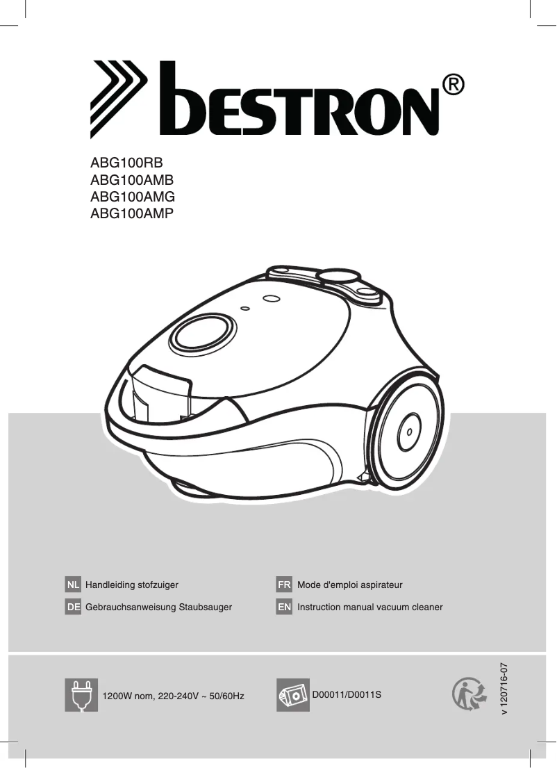 Página 1 del manual Manual de usuario Bestron ABG100AMB