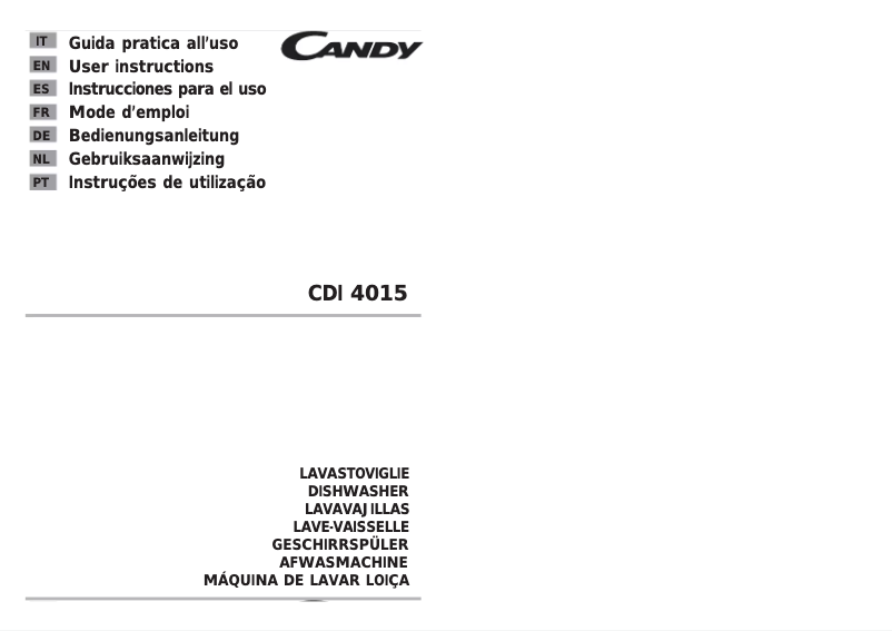 Image de la première page du manuel de l'appareil CDI 4015