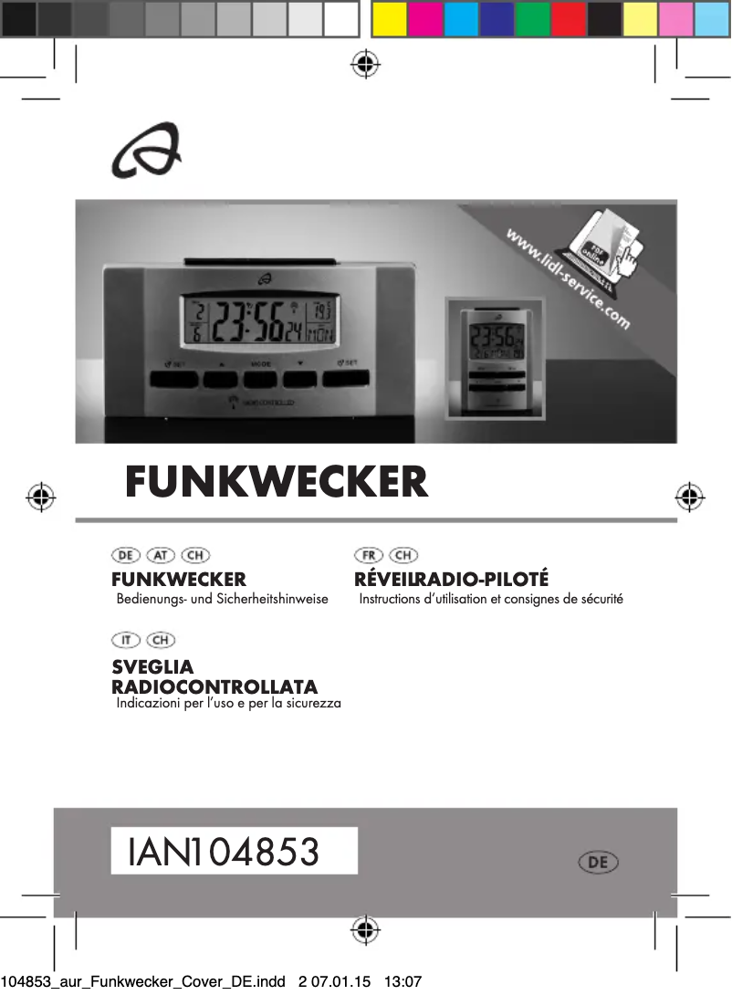 Page 1 de la notice Manuel utilisateur Auriol IAN 104853