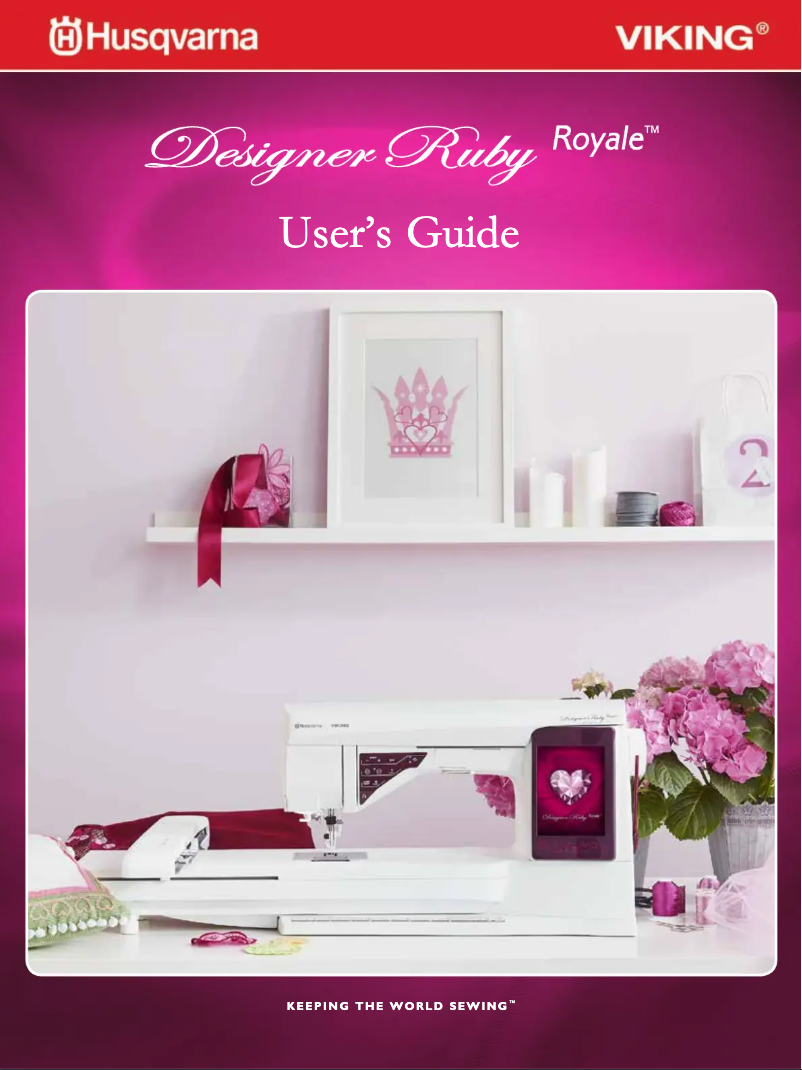 Page 1 de la notice Manuel utilisateur Husqvarna-Viking Designer Ruby Royale
