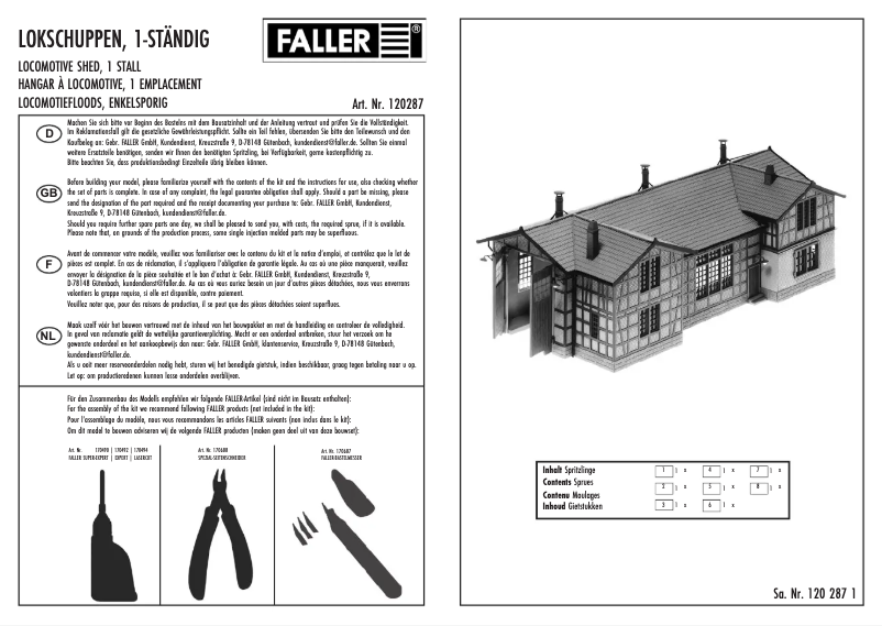Page n°1 - Manuel utilisateur Faller 120287