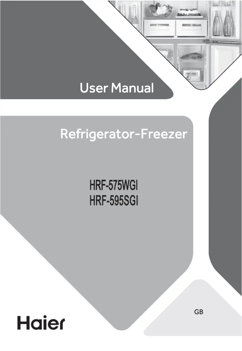 Image de la première page du manuel de l'appareil HRF-595SGI