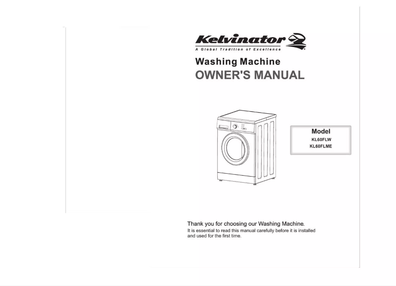 Page n°1 - Manuel utilisateur Kelvinator KL60FLW