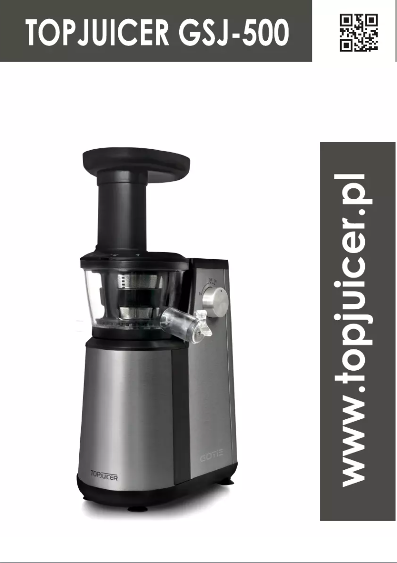 Image de la première page du manuel de l'appareil Topjuicer GSJ-500