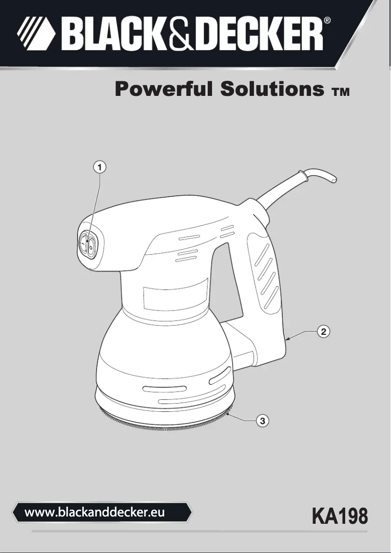 Page n°1 - Manuel utilisateur Black & Decker KA198