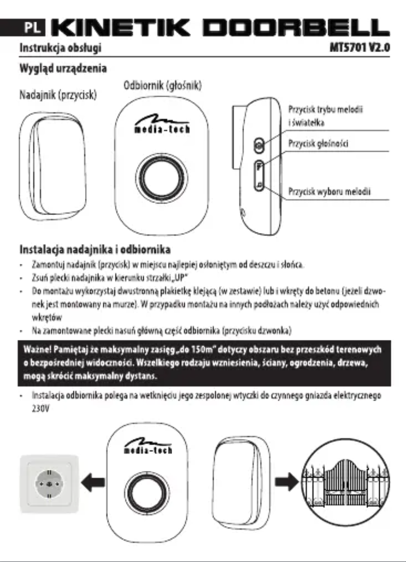 Image de la première page du manuel de l'appareil MT5701