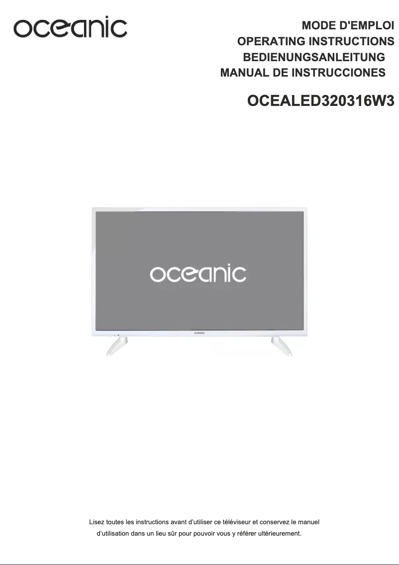 Page 1 de la notice Manuel utilisateur Oceanic OCEALED320316W3