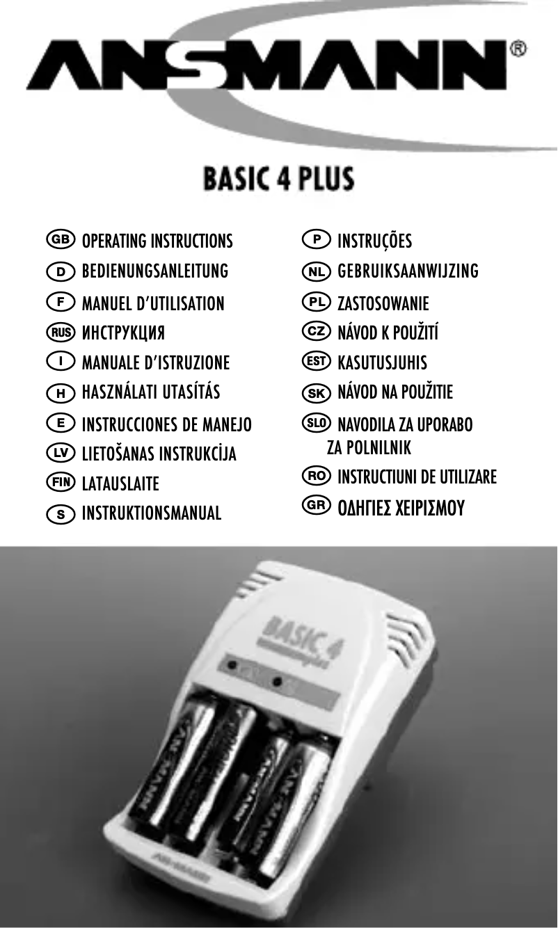 Page 1 de la notice Manuel utilisateur Ansmann Basic 4 plus Set