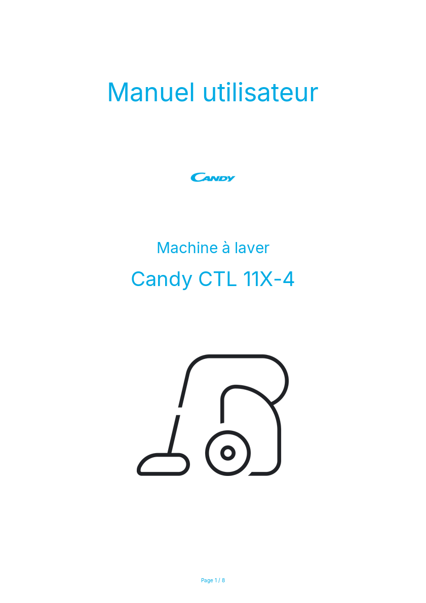Image de la première page du manuel de l'appareil CTL 11X-4