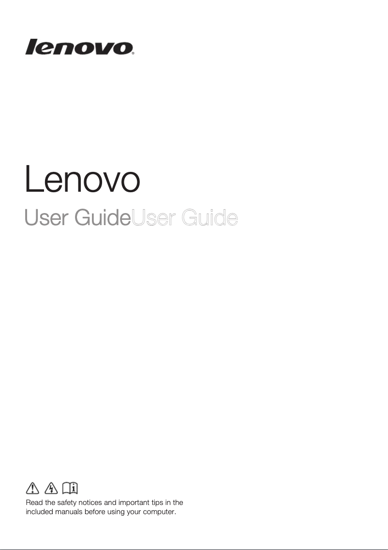 Page 1 de la notice Manuel utilisateur Lenovo IdeaPad Y40-80
