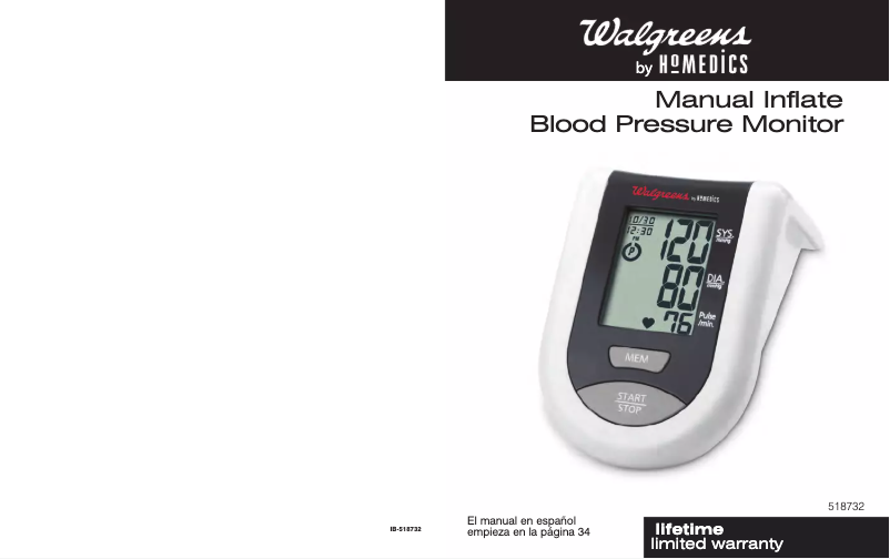 Página 1 del manual Manual de usuario Walgreens 518732