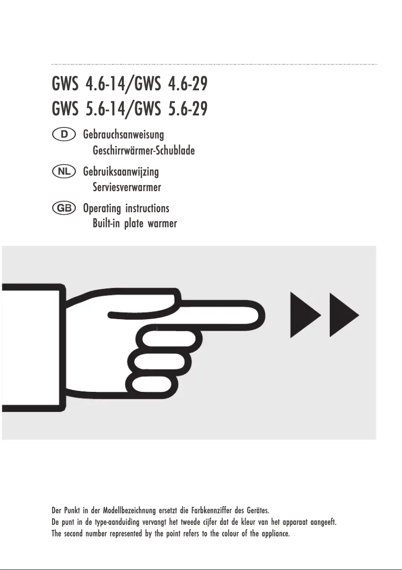 Image de la première page du manuel de l'appareil GWS 4.6-29