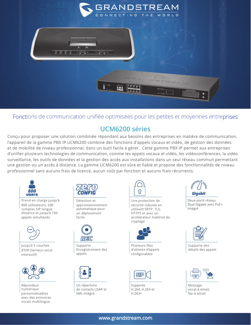 Image de la première page du manuel de l'appareil UCM6200