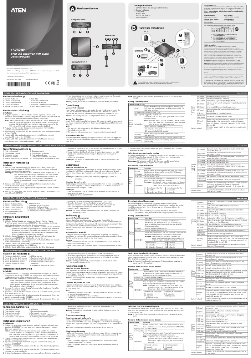 Page 1 de la notice Manuel utilisateur ATen CS782DP