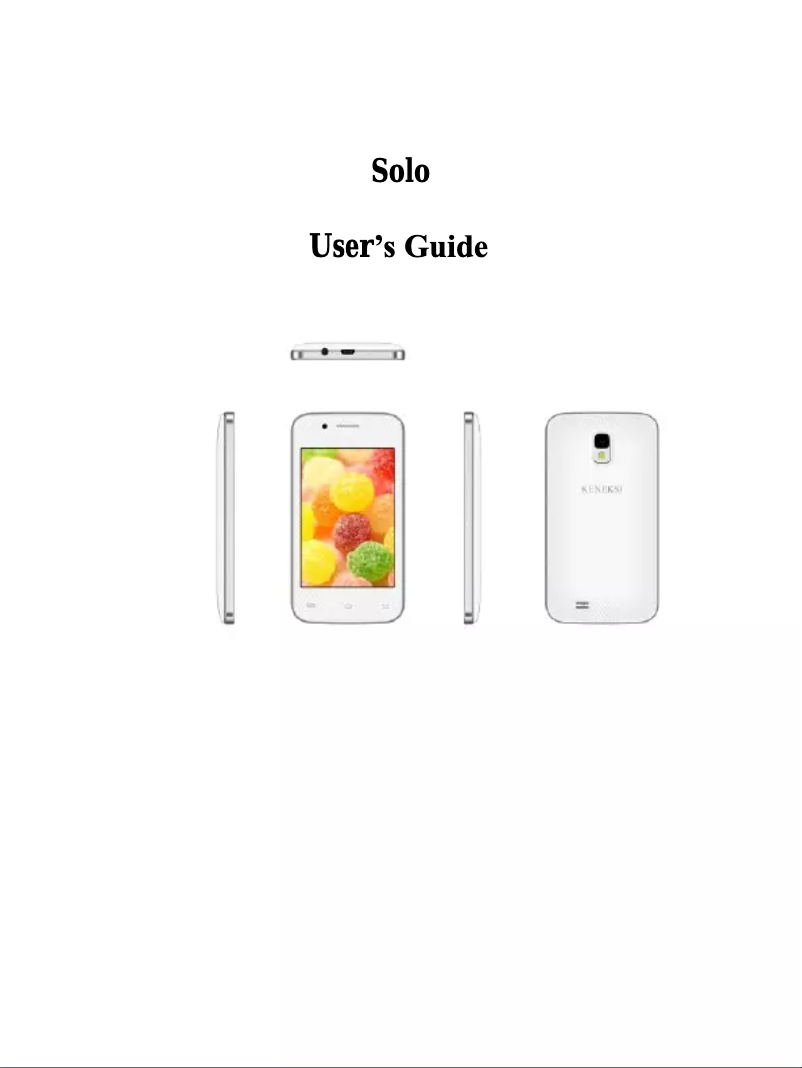 Image de la première page du manuel de l'appareil Solo