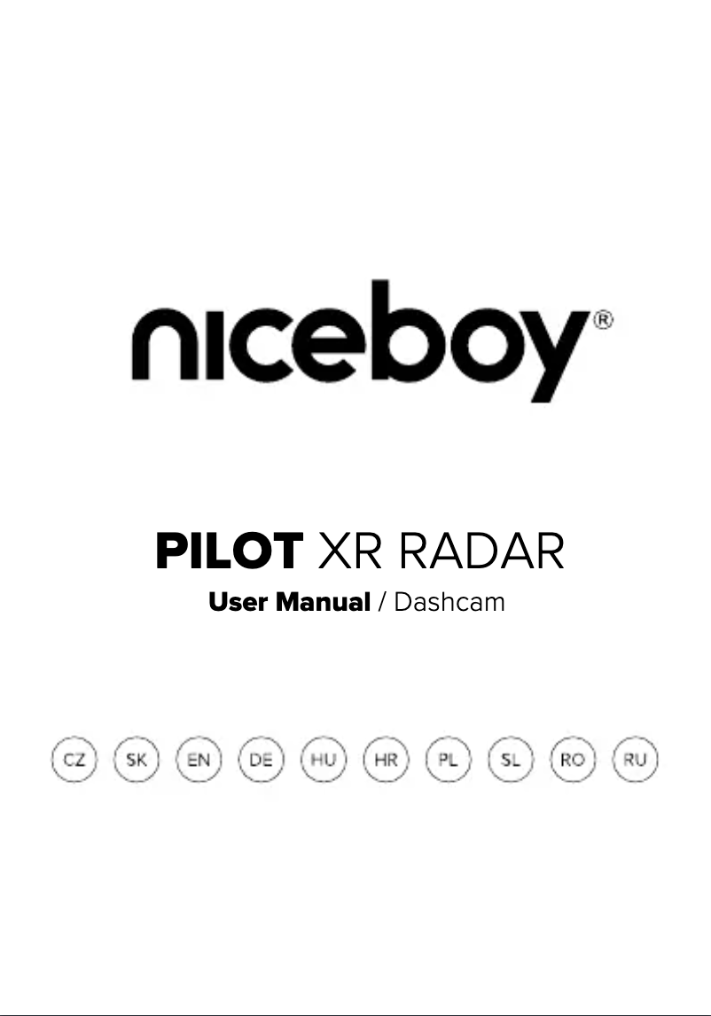 Page 1 de la notice Manuel utilisateur Niceboy PILOT XR Radar