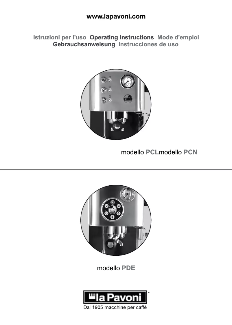 Image de la première page du manuel de l'appareil Puccino Dosata PDE