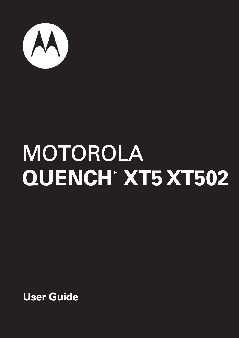 Page 1 de la notice Manuel utilisateur Motorola Quench XT5