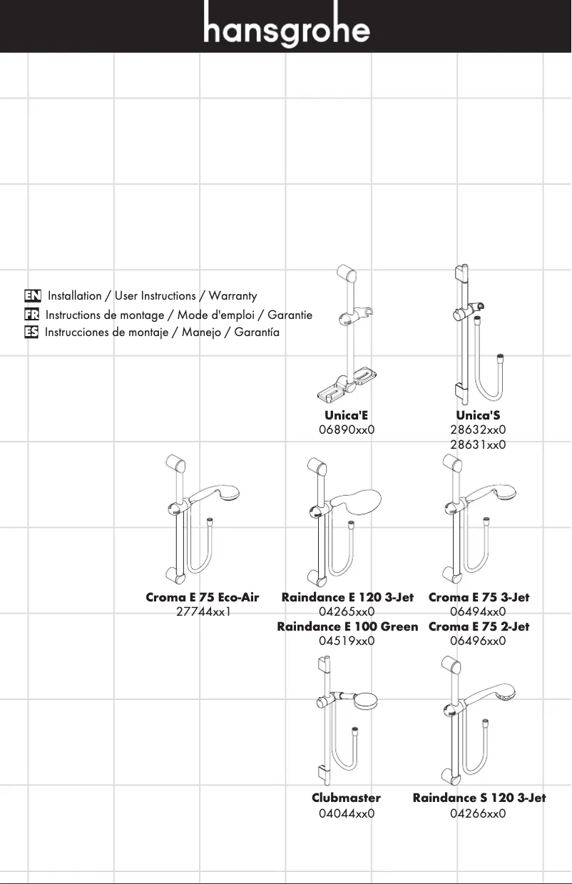 Página 1 del manual Manual de usuario Hansgrohe 04266820