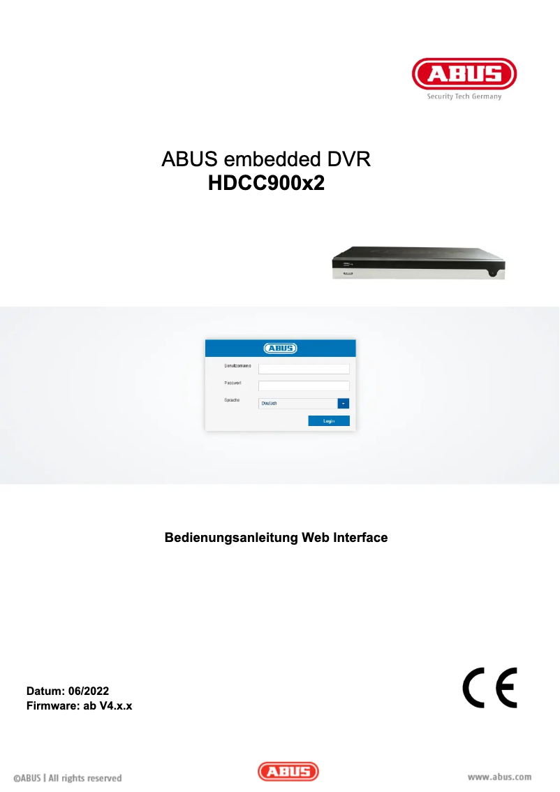 Page 1 de la notice Manuel utilisateur Abus HDCC90022