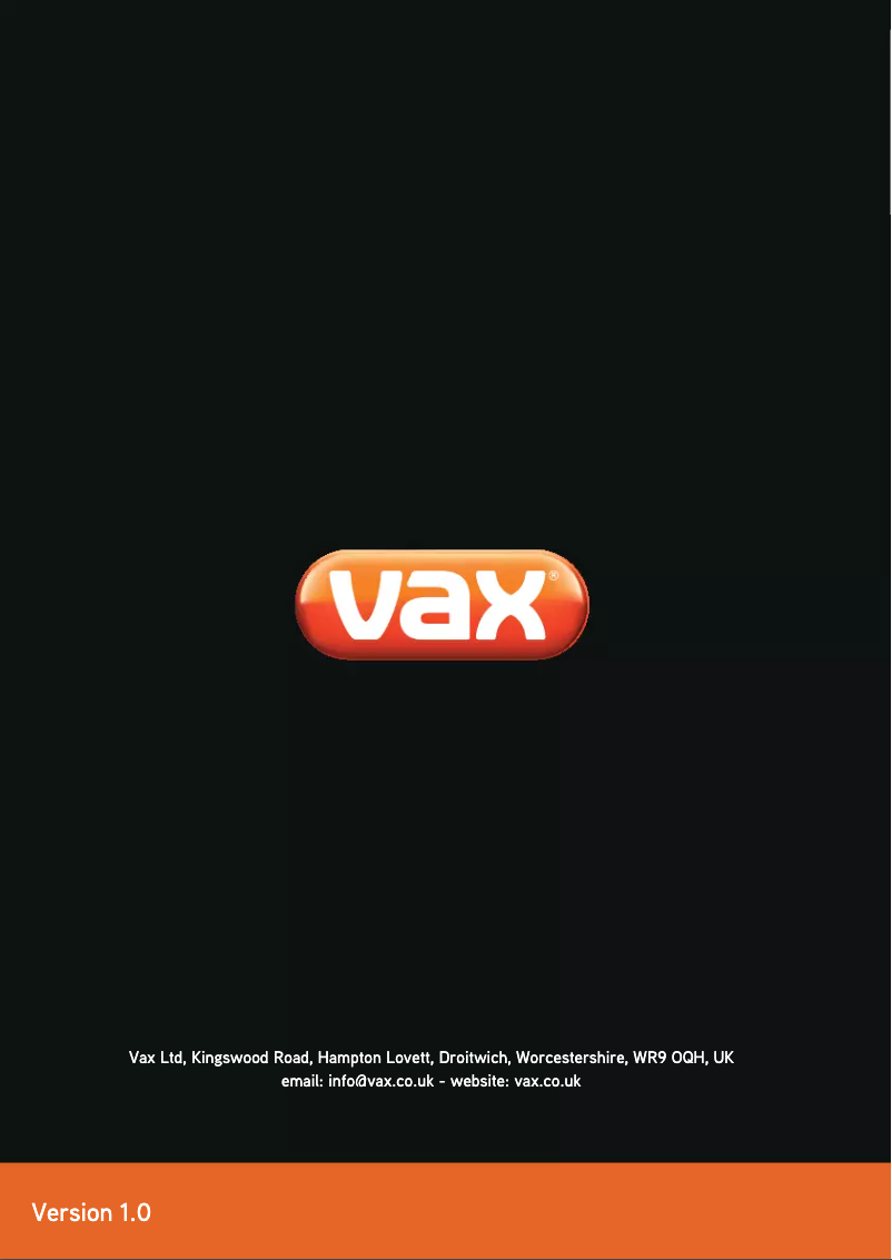 Page 1 de la notice Manuel utilisateur Vax S88-CX2