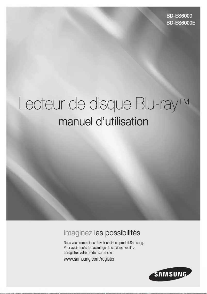 Page 1 de la notice Manuel utilisateur Samsung BD-ES6000E