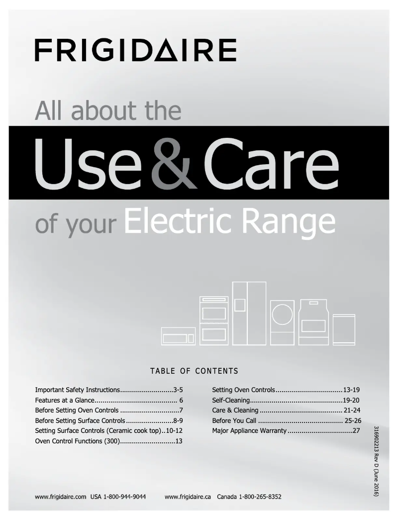 Page n°1 - Manuel utilisateur Frigidaire LFEF3017LW
