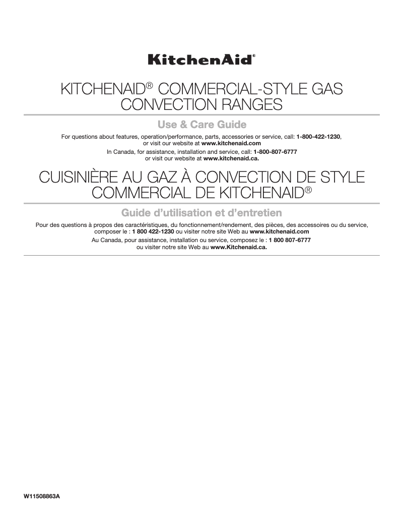 Página 1 del manual Manual de uso y mantenimiento KitchenAid KFGC506JPA