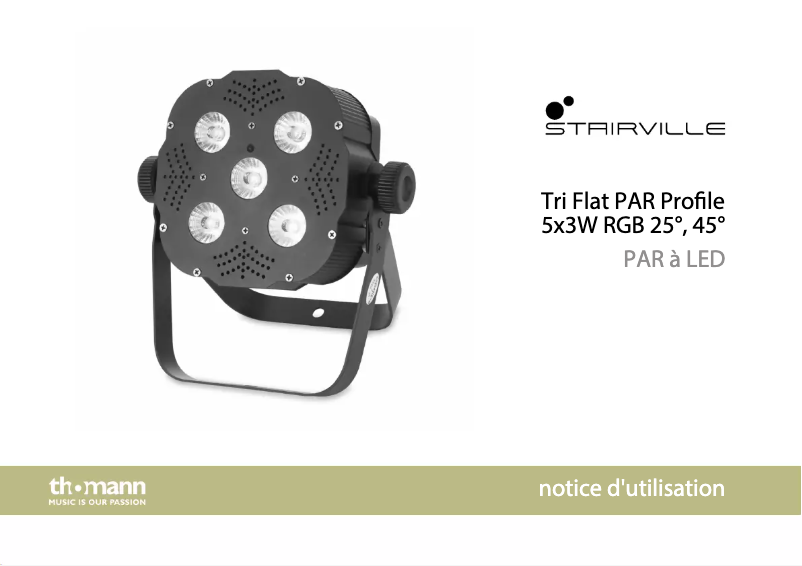 Página 1 del manual Manual de usuario Stairville Tri Flat PAR Profile 5x3W RGB 25°